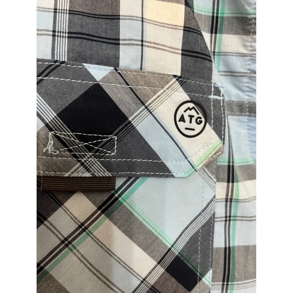 Wrangler ATG Mens XL Plaid Long Sleeve Shirt Regular Fit Recycled Polyester - Picture 3 of 4